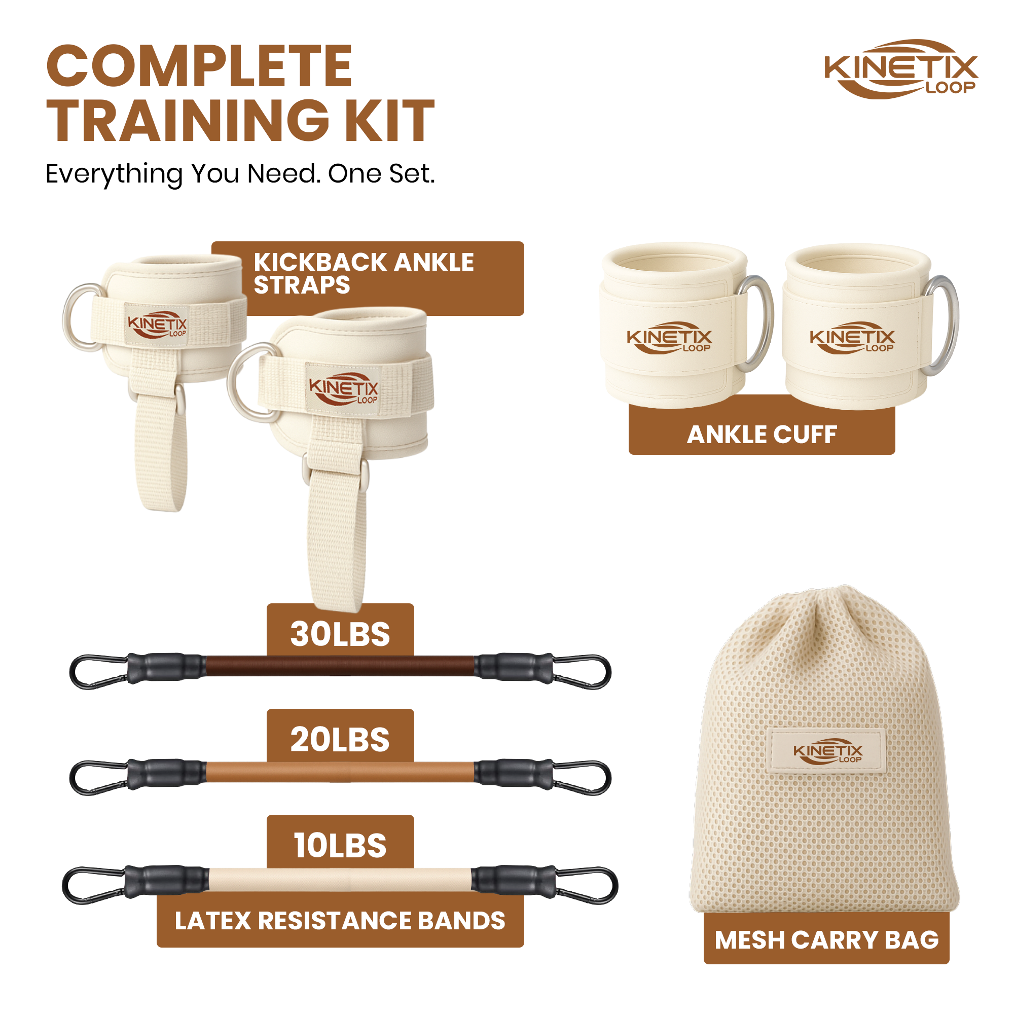 Ankle Resistance Bands Kit for Women & Men