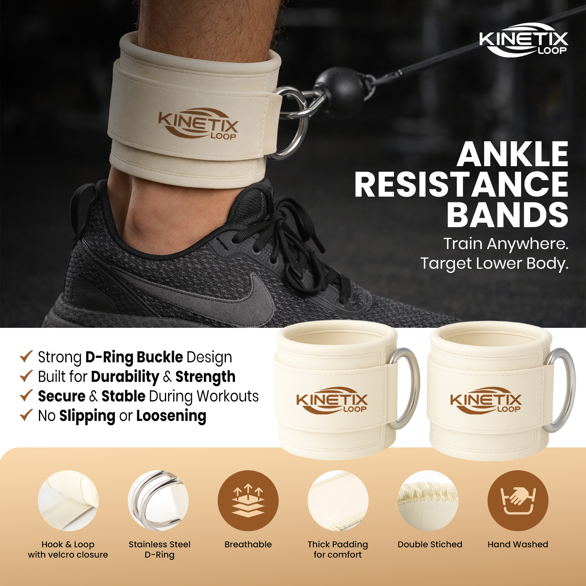 Ankle Resistance Bands Kit for Women & Men